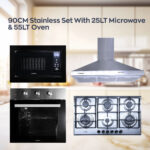 90CM Stainless, Set 55LT Oven With 25LT Microwave